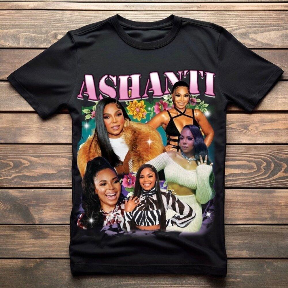 Ashanti Rnb Bootleg Style Music Fan Retro Graphic T-Shirt